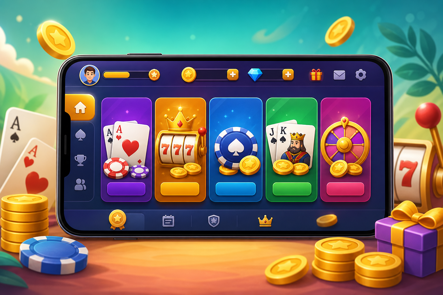 Q98 Game app overview on Android phone